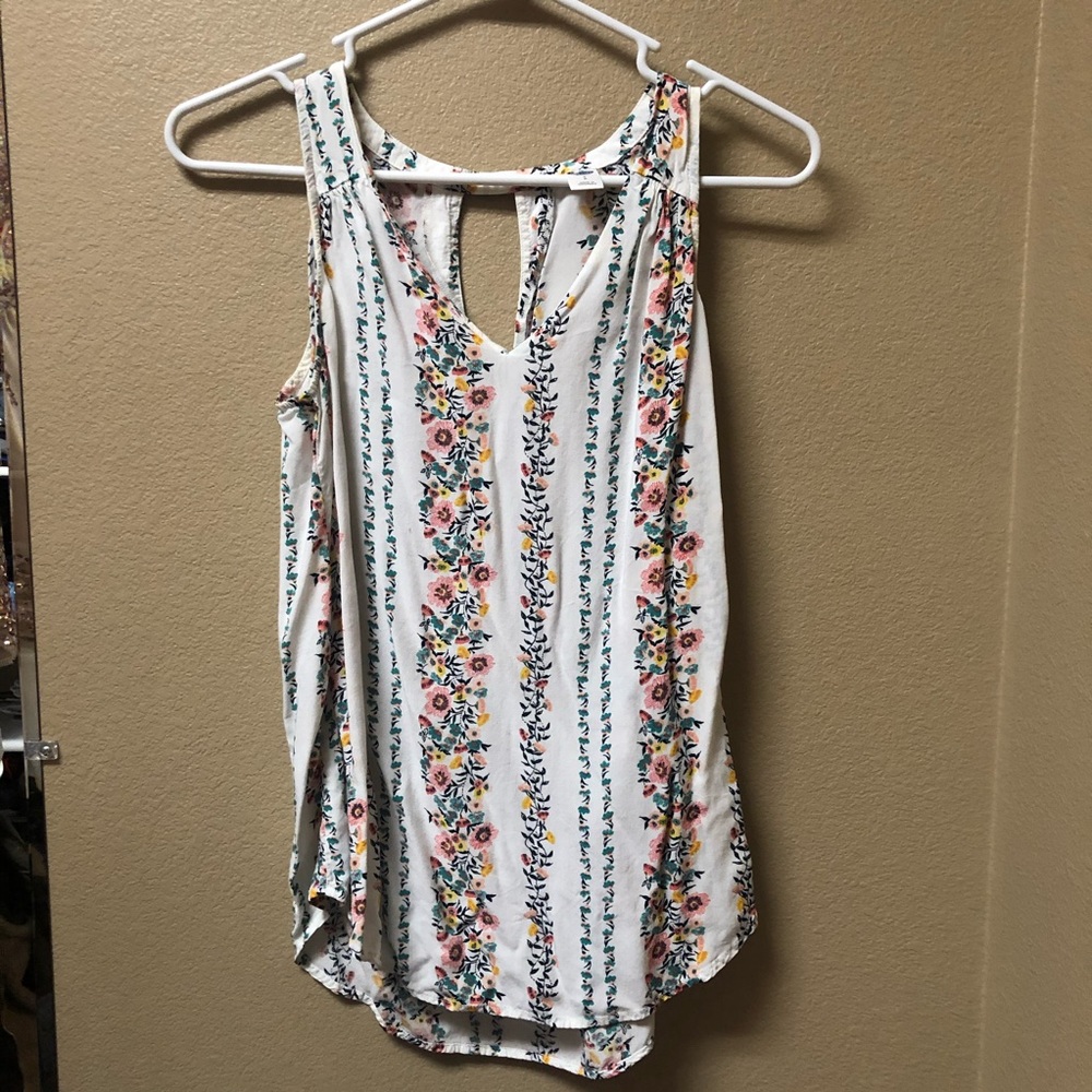 Old Navy floral tank top size small